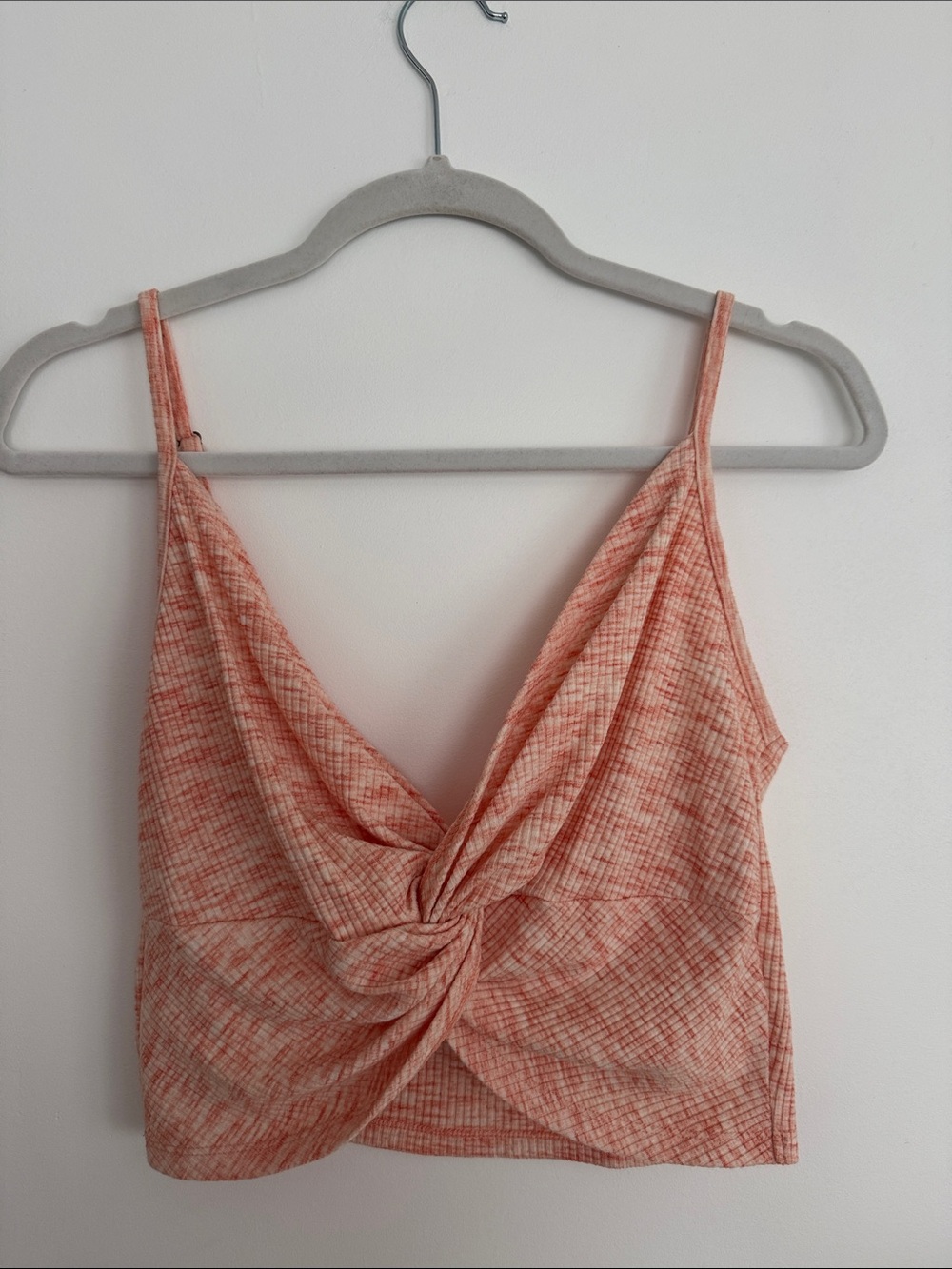 O'Neill Peach Twist-Knot Spaghetti Strap Crop Top